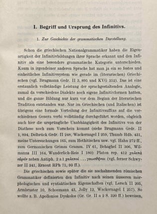 Studien zur Geschichte des Infinitivs im Griechischen