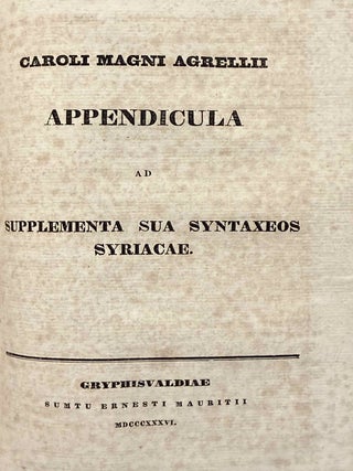 Supplementa Syntaxeos syriacae, including 2 Appendicula[newline]M14583-12.jpeg