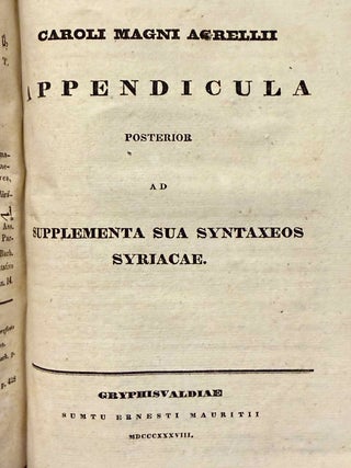 Supplementa Syntaxeos syriacae, including 2 Appendicula[newline]M14583-13.jpeg
