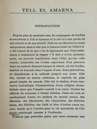 Les fouilles de Tell el-Amarna