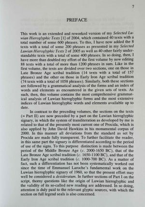Selected Luwian hieroglyphic texts. The extended version.