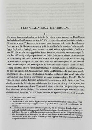 Studien zu Sprache und Geschichte der Karer in Ägypten