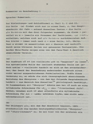 Die Beschw&ouml;rungen aus Fara und Ebla. Untersuchungen zur &auml;ltesten keilschriftlichen Beschw&ouml;rungsliteratur.