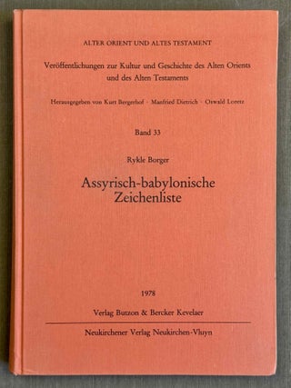 Item #M14634 Assyrisch-babylonische Zeichenliste. BORGER Rykle[newline]M14634-00.jpeg