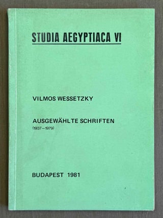 Item #M14635 Ausgew&auml;hlte Schriften (1937-1979). WESSETZKY Vilmos[newline]M14635-00.jpeg