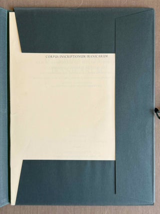 Vol. I: The inscription of Sar-Mashad. Vol. II: The inscription of Naqs-i Rustam.