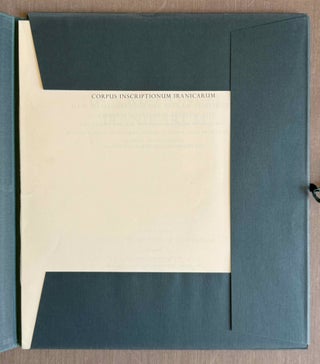 Vol. I: The inscription of Sar-Mashad. Vol. II: The inscription of Naqs-i Rustam.