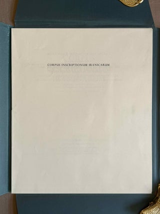 Vol. I: The inscription of Sar-Mashad. Vol. II: The inscription of Naqs-i Rustam.