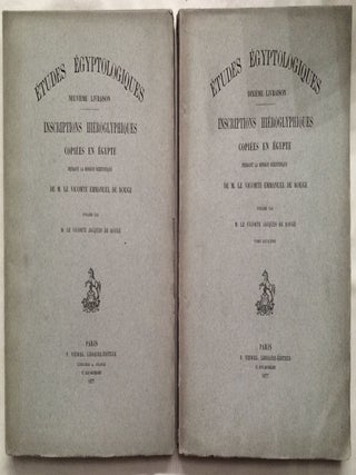 Inscriptions hi&eacute;roglyphiques copi&eacute;es en Egypte pendant la Mission scientifique de M. le vicomte Emmanuel de Roug&eacute;, vol. 1, 2, 3 & 4 (complete set)