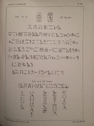 Inscriptions hiéroglyphiques copiées en Egypte pendant la Mission scientifique de M. le vicomte Emmanuel de Rougé, vol. 1, 2, 3 & 4 (complete set)