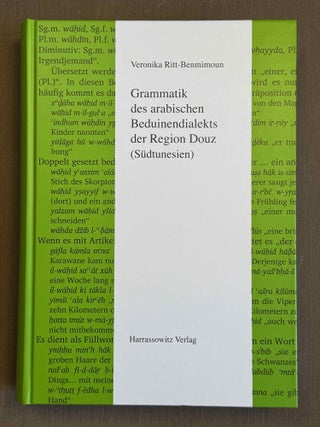 Item #M14640 Grammatik des arabischen Beduinendialekts der Region Douz (S&uuml;dtunesien)....[newline]M14640-00.jpeg