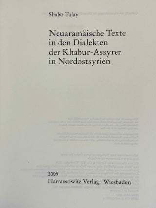Neuaram&auml;ische Texte in den Dialekten der Khabur-Assyrer in Nordostsyrien[newline]M14643-02.jpeg