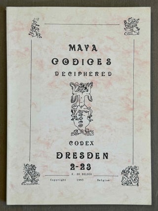 Item #M14655 Maya Codices deciphered. Codex Dresden 2-23. BELDER Ren&eacute;, de[newline]M14655-00.jpeg