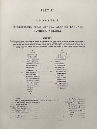 The collection of ancient Greek inscriptions in the British Museum. Vol. I: Attika. Vol. II. Vol. III: Priene, Iasos and Ephesos. Vol. IV: Knidos, Halikarnassos and Branchidae. Supplementary and miscellaneous inscriptions. (complete set)[newline]M14660-08.jpeg