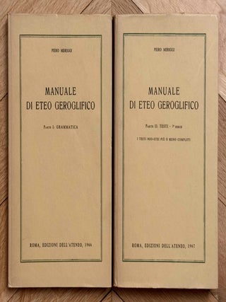 Item #M14690 Manuale di eteo geroglifico. Vol. 1: Grammatica. Vol. 2,1: Testi, 1. Serie: i testi...[newline]M14690-00.jpeg