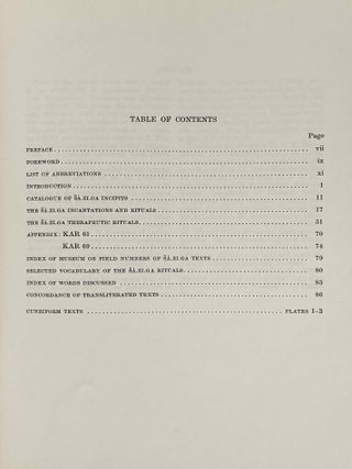 Sa.zi.ga. Ancient Mesopotamian potency incantations. (Texts from cuneiform sources, Vol. 2)[newline]M14696-02.jpeg