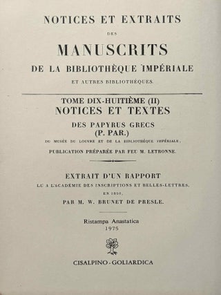 Notices et textes des papyrus grecs (p. par.) du Mus&eacute;e du Louvre et de la Biblioth&egrave;que Imp&eacute;riale[newline]M14698-01.jpeg