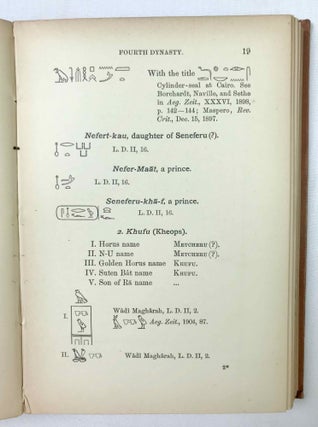 The book of the kings of Egypt. Or, The Ka, Nebti, Horus, Suten Bat, and Ra names of the pharaohs with transliterations from Menes, the first dynastic king of Egypt, to the emperor Decius, with chapters on the royal names, chronology, etc. 2 volumes (complete set)
