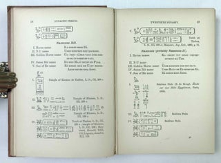 The book of the kings of Egypt. Or, The Ka, Nebti, Horus, Suten Bat, and Ra names of the pharaohs with transliterations from Menes, the first dynastic king of Egypt, to the emperor Decius, with chapters on the royal names, chronology, etc. 2 volumes (complete set)