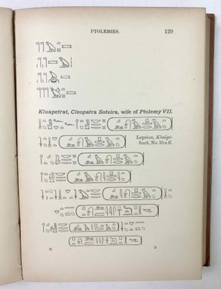 The book of the kings of Egypt. Or, The Ka, Nebti, Horus, Suten Bat, and Ra names of the pharaohs with transliterations from Menes, the first dynastic king of Egypt, to the emperor Decius, with chapters on the royal names, chronology, etc. 2 volumes (complete set)
