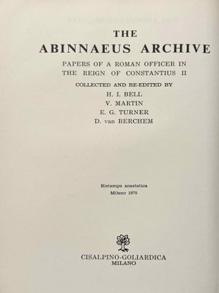 The Abinnaeus archive. Papers of a Roman officer in the reign of Constantius II.[newline]M14701-01.jpeg