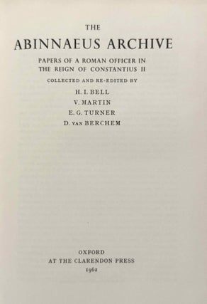 The Abinnaeus archive. Papers of a Roman officer in the reign of Constantius II.