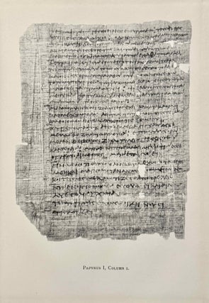 An Alexandrian erotic fragment and other Greek papyri chiefly ptolemaic. With one plate.