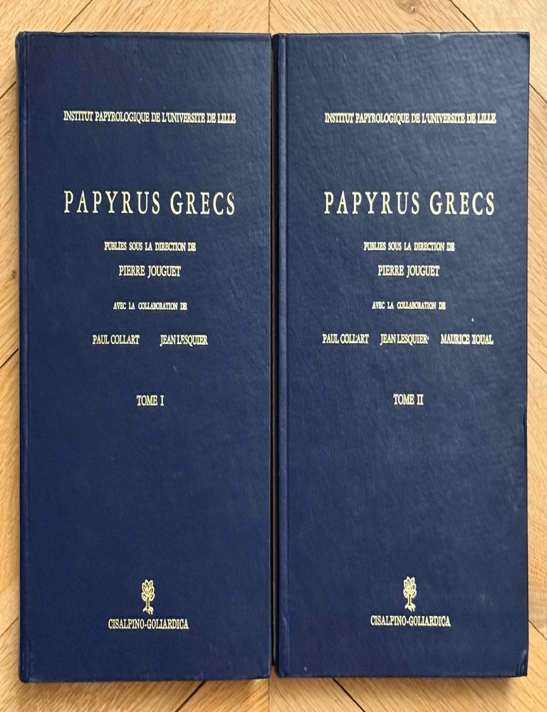 Item #M14704 Papyrus grecs. Institut Papyrologique de l'Universit&eacute; de Lille. Vol. I and Vol. II: Papyrus de Magdola (complete set). JOUGUET Pierre - LESQUIER Jean - COLLART Paul - XOUAL Maurice.[newline]M14704-00.jpeg