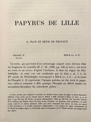 Papyrus grecs. Institut Papyrologique de l'Universit&eacute; de Lille. Vol. I and Vol. II: Papyrus de Magdola (complete set).[newline]M14704-04.jpeg