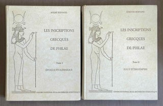 Item #M1470a Inscriptions grecques de Philae. 2 volumes (complete set). BERNAND Etienne