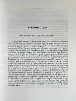 Inscriptions grecques de Philae. 2 volumes (complete set)[newline]M1470a-09.jpeg
