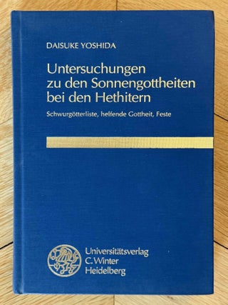 Item #M14721 Untersuchungen zu den Sonnengottheiten bei den Hethitern. Schwurg&ouml;tterliste,...[newline]M14721-00.jpeg