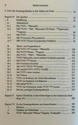 Untersuchungen zu den Sonnengottheiten bei den Hethitern. Schwurgötterliste, helfende Gottheit, Feste.