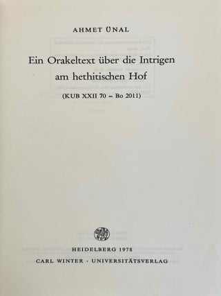 Ein Orakeltext &uuml;ber die Intrigen am hethitischen Hof (KUB XXII 70=Bo 2011)[newline]M14723-02.jpeg