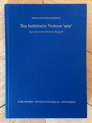Item #M14724 Das Hethitische Verbum "sein". Syntaktische Untersuchungen....[newline]M14724-00.jpeg