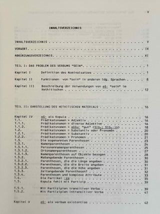 Das Hethitische Verbum "sein". Syntaktische Untersuchungen.