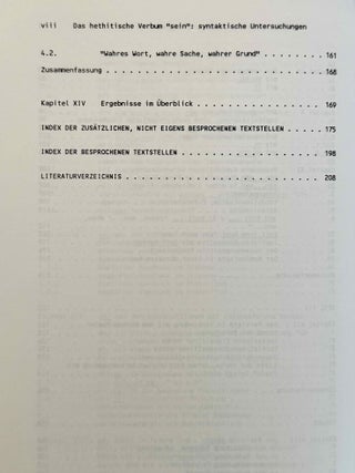 Das Hethitische Verbum "sein". Syntaktische Untersuchungen.