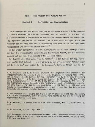 Das Hethitische Verbum "sein". Syntaktische Untersuchungen.