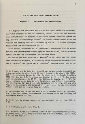 Das Hethitische Verbum "sein". Syntaktische Untersuchungen.