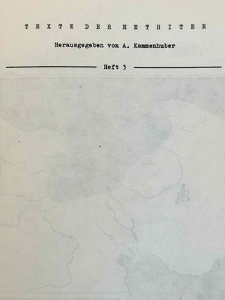 Hattusili III. Teil I: Hattusili bis zu seiner Thronbesteigung. Band 1: Historischer Abriss. Band 2: Quellen und Indices (complete set)