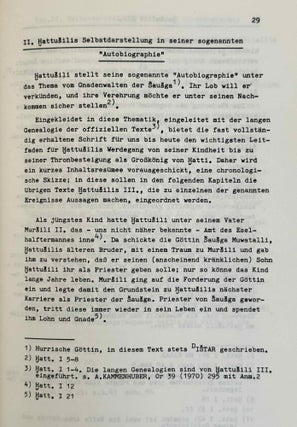 Hattusili III. Teil I: Hattusili bis zu seiner Thronbesteigung. Band 1: Historischer Abriss. Band 2: Quellen und Indices (complete set)