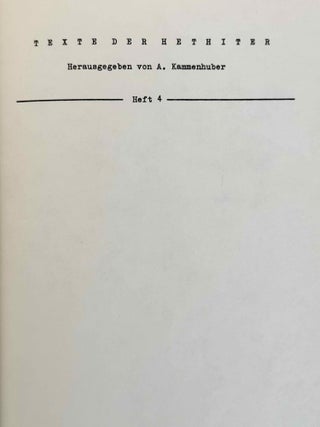 Hattusili III. Teil I: Hattusili bis zu seiner Thronbesteigung. Band 1: Historischer Abriss. Band 2: Quellen und Indices (complete set)