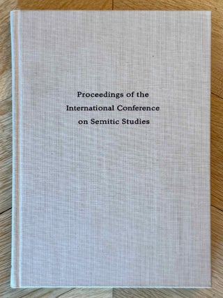 Item #M14728 Proceedings of the International Conference on Semitic Studies, held in Jerusalem,...[newline]M14728-00.jpeg