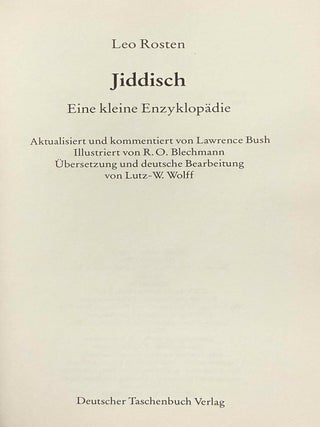 Jiddisch. Eine kleine Enzyklop&auml;die.[newline]M14736-01.jpeg