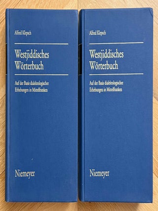 Westjiddisches W&ouml;rterbuch. Auf der Basis dialektologischer Erhebungen in Mittelfranken. 2 volumes (complete set)[newline]M14741-01.jpeg