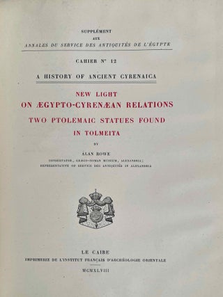 A History of Ancient Cyrenaica. New light on Aegypto-Cyrenaean relations. Two ptolemaic statues found in Tolmeita.[newline]M1475-03.jpeg