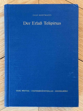 Item #M14750 Der Erlass Telipinus. HOFFMANN Inge[newline]M14750-00.jpeg