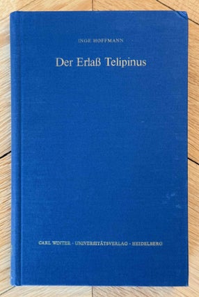 Item #M14750 Der Erlass Telipinus. HOFFMANN Inge