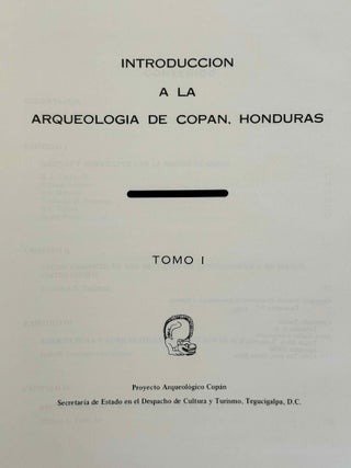 Introducci&oacute;n a la arqueolog&iacute;a de Cop&aacute;n, Honduras. Proyecto Arqueol&oacute;gico Cop&aacute;n. Vol. 1, 2 and 3 (complete set).[newline]M14754-01.jpeg