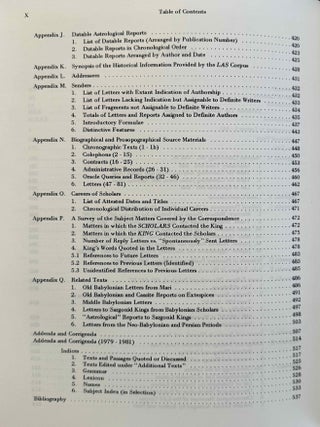 Letters from Assyrian scholars to the kings Esarhaddon and Assurbanipal. Vol. I: Texts. Vol. II: Commentary and appendices (complete set, in XEROX).[newline]M14756-10.jpeg